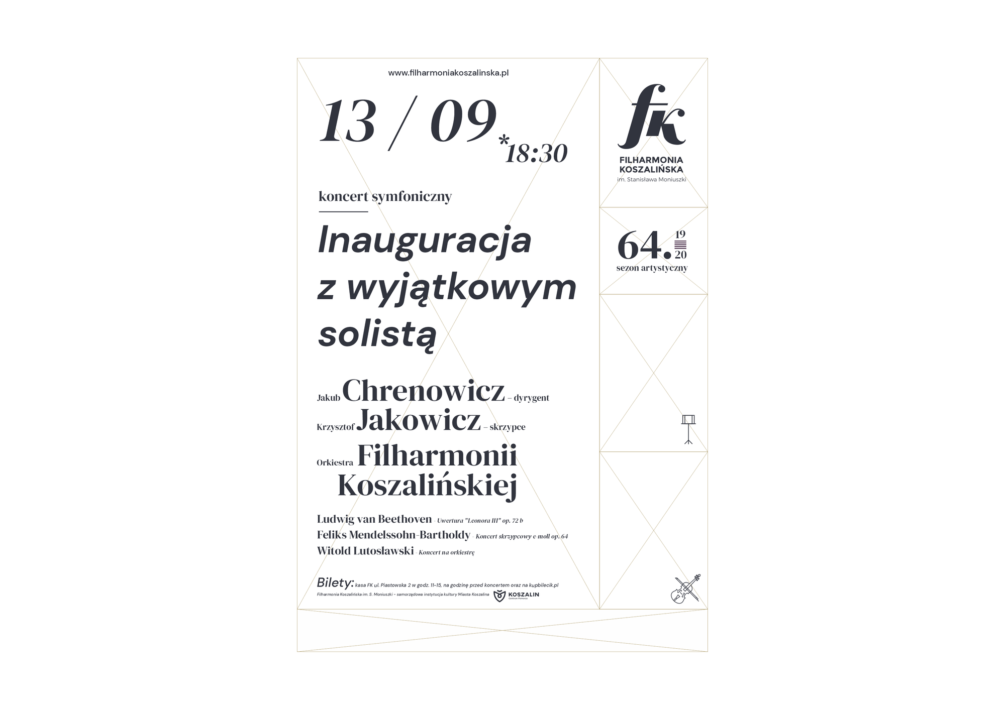 Filharmonia Koszalińska - plakaty layout