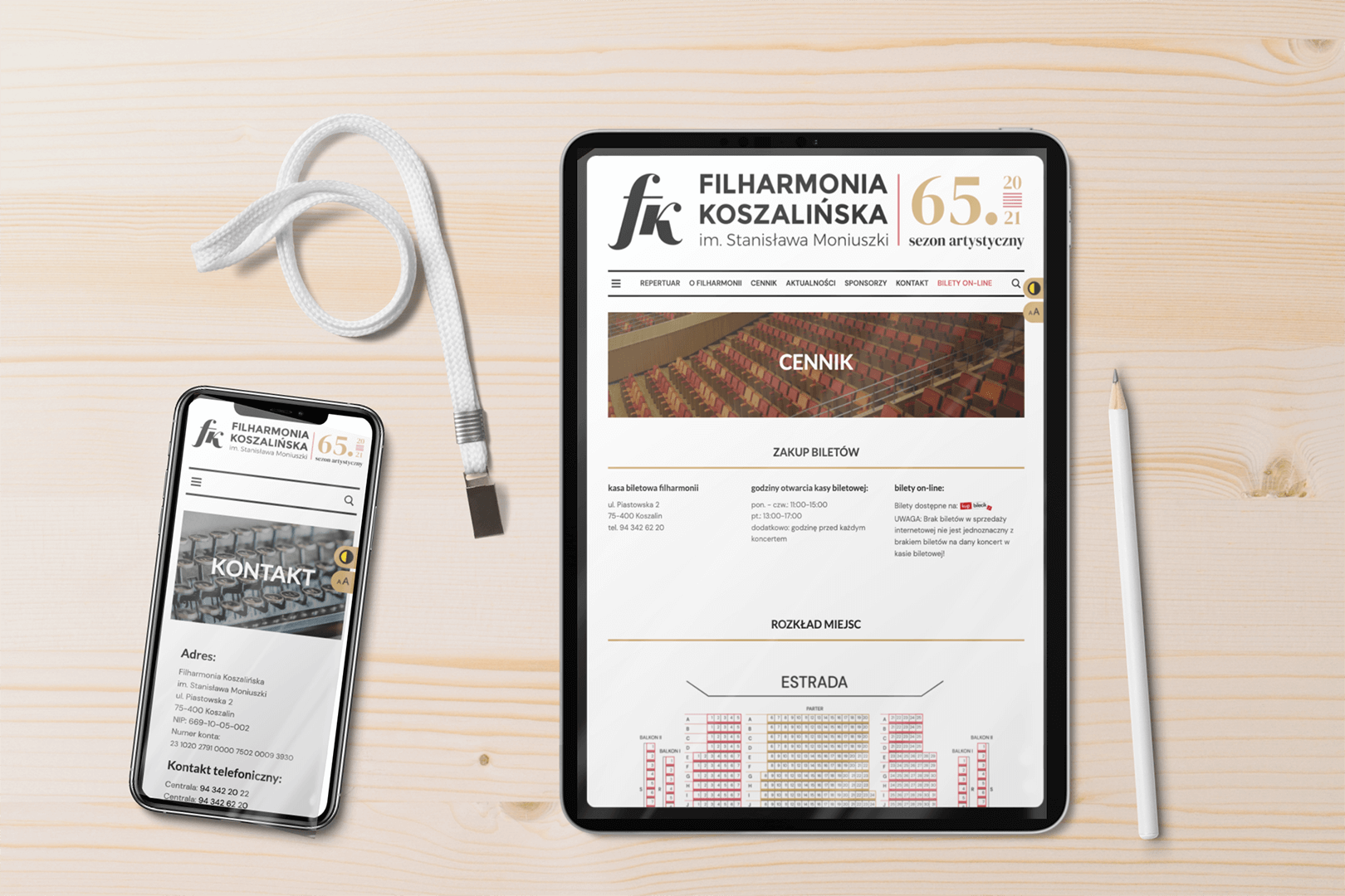 Filharmonia Koszalińska - strona tablet